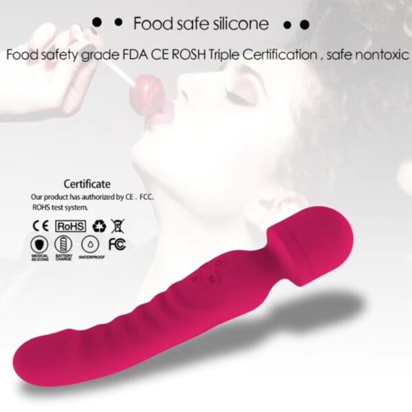 Çift Taraflı Wand Vibratör Kırmızı - Görsel 5