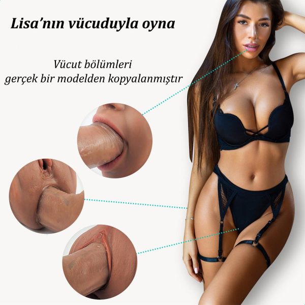 Lisa 3’lü Gerçekçi Mastürbatör – Ağız, Vajina ve Anal Deneyim - Görsel 9