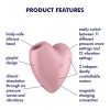 Satisfyer Cutie Heart Emişli Vibratör Rose - Görsel 3