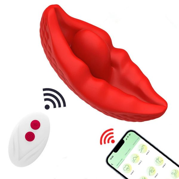 4873.jpg APP Kontrollü Klitoral Vibratör Kırmızı - Görsel 1