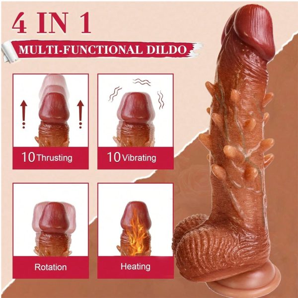 Hareketli Tırtıklı Realistik Dildo 22 cm - Görsel 2