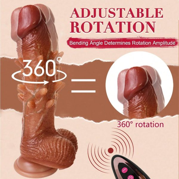 Hareketli Tırtıklı Realistik Dildo 22 cm - Görsel 4