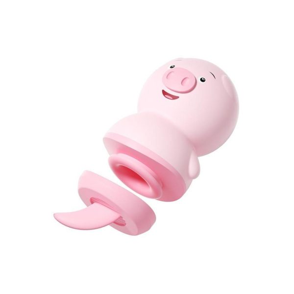 Sevimli Domuz Figür Dil Vibratör Pembe - Görsel 3