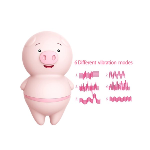 Sevimli Domuz Figür Dil Vibratör Pembe - Görsel 4