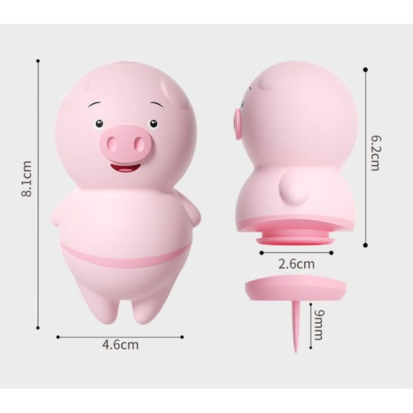 Sevimli Domuz Figür Dil Vibratör Pembe - Görsel 5