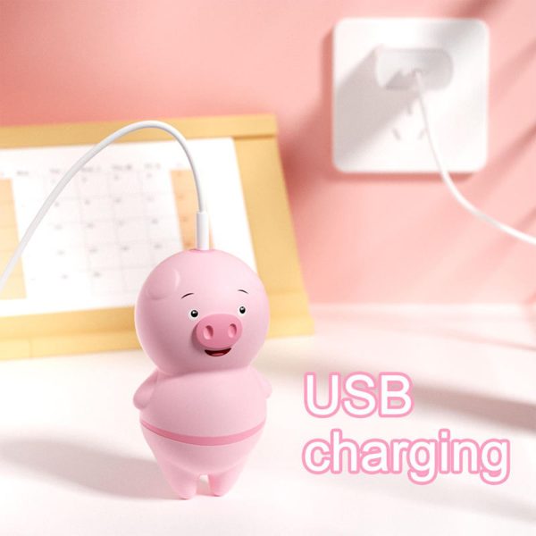 Sevimli Domuz Figür Dil Vibratör Pembe - Görsel 6