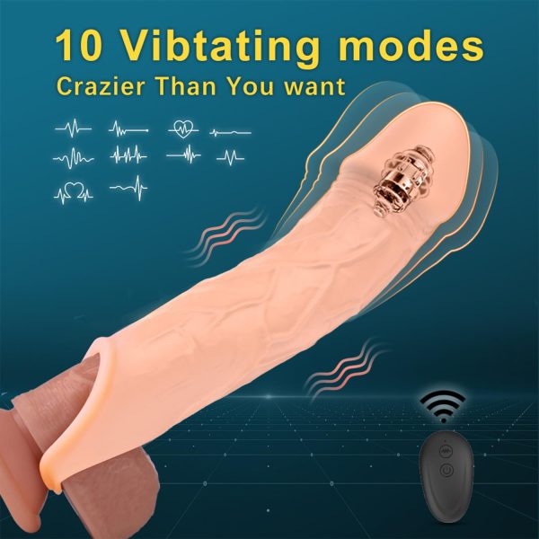 Titreşimli Uzaktan Kumandalı Penis Kılıfı - Görsel 2