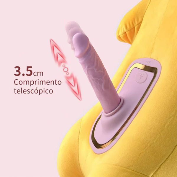 Peluş Tilki Görünümlü Hareketli Isıtmalı Dildo Vibratör - Görsel 4