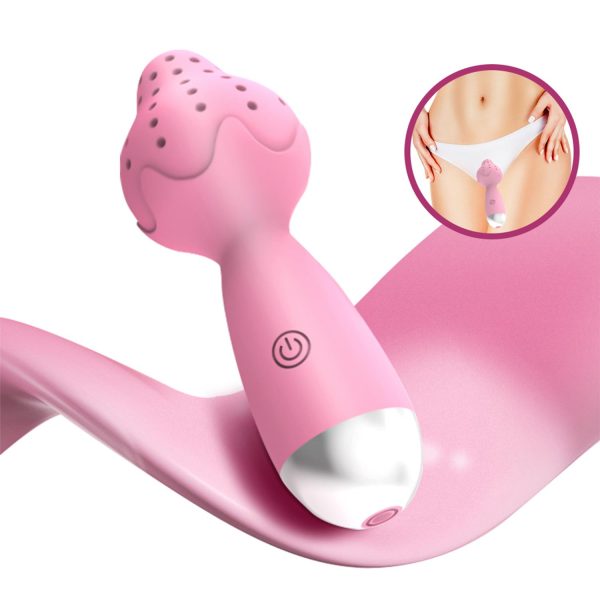 5112.jpg Çilek Başlıklı Mini Klitoral Masaj Vibratörü Pembe - Görsel 1