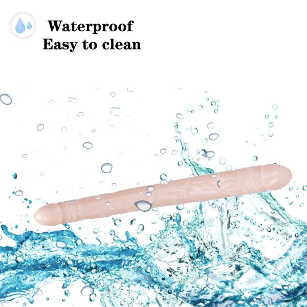 Çift Uçlu Realistik Dildo - 38 cm - Görsel 3