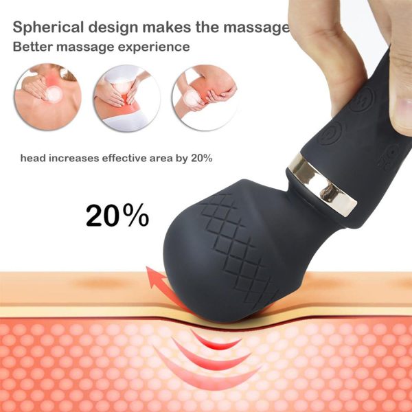 Çift Uçlu 30 Modlu Şarjlı Siyah Vibratör Pembe– Güçlü, Sessiz ve Çok Fonksiyonlu - Görsel 4