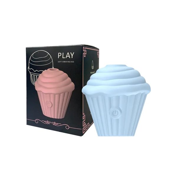 Cupcake Tasarımlı 5 Modlu Şarjlı Klitoral Uyarıcı Mavi - Görsel 1