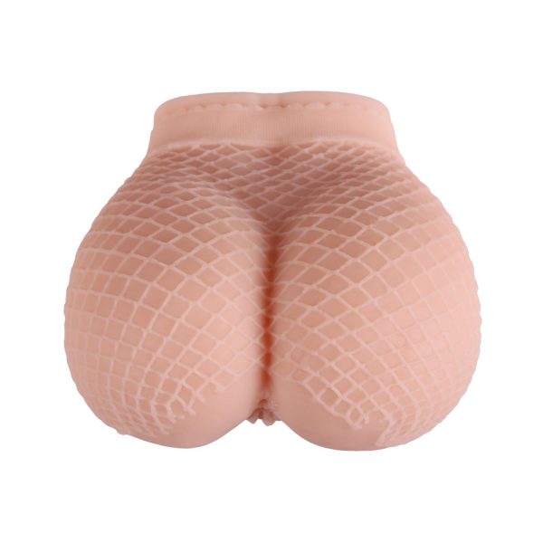 Gerçekçi File Desenli Kalça Mastürbatör – Çift Kanallı, 950 Gram, 16x15.5x9.5 cm - Görsel 2