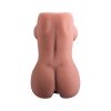 Gerçekçi Göğüslü Vajina Mastürbatör – Koyu Ten, 600g, Yumuşak Silikon - Görsel 2
