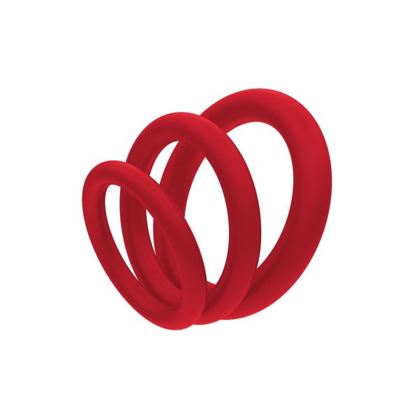 Kırmızı Penis Halkası Seti 3 Boy - Görsel 1