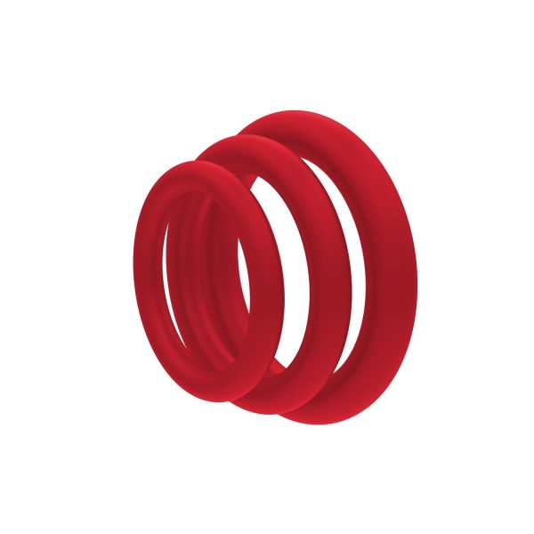 Kırmızı Penis Halkası Seti 3 Boy - Görsel 2