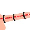Kırmızı Penis Halkası Seti 3 Boy - Görsel 3