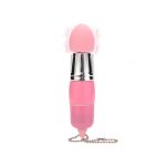 Mini Anahtarlık Vibratör – 3 Başlıklı Kompakt Masaj Cihazı Pembe