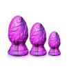 Mor Yaprak Desenli Silikon Anal Plug Büyük –  Vakum Tabanlı - Görsel 2