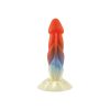 Renkli Spiral Tasarımlı Fantasy Dildo – Yumuşak Silikon, Gerçekçi Dokulu - Görsel 2