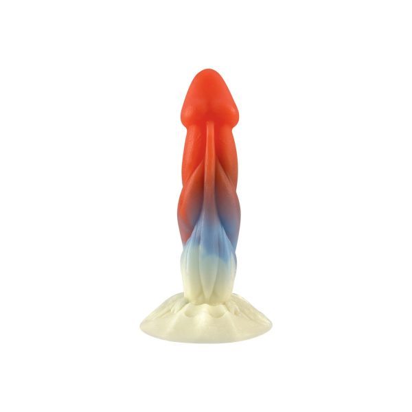 Renkli Spiral Tasarımlı Fantasy Dildo – Yumuşak Silikon, Gerçekçi Dokulu - Görsel 2