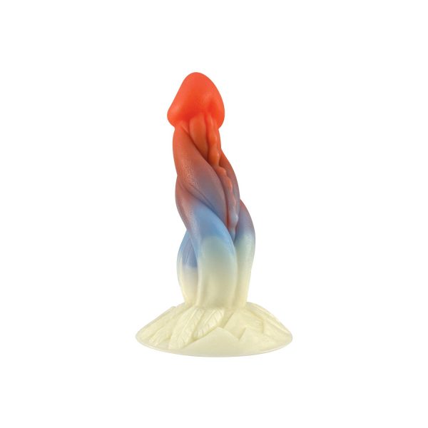 Renkli Spiral Tasarımlı Fantasy Dildo – Yumuşak Silikon, Gerçekçi Dokulu - Görsel 3
