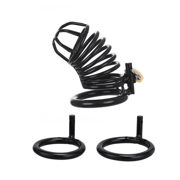 Siyah Metal Penis Kilidi 50mm  – Ayarlanabilir Çelik Kafes + Asma Kilit - Görsel 2