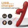 Taşınabilir Isıtmalı Çift Etkili Titreşimli Vibratör Kırmızı – USB Şarjlı, 9 Emme & 7 Titreşim Modu, Su Geçirmez Silikon - Görsel 3