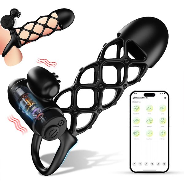 Telefon Kontrollü Titreşimli Penis Kılıfı - Şarjlı - Görsel 2