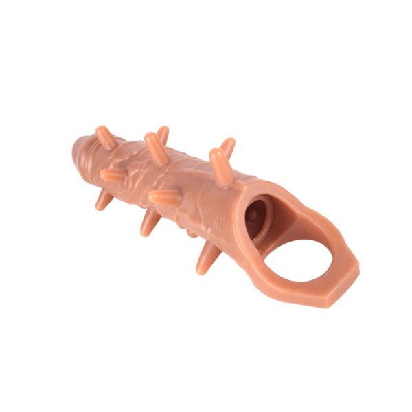 Tırtıklı Titreşimli Penis Kılıfı Ten Rengi - Görsel 3
