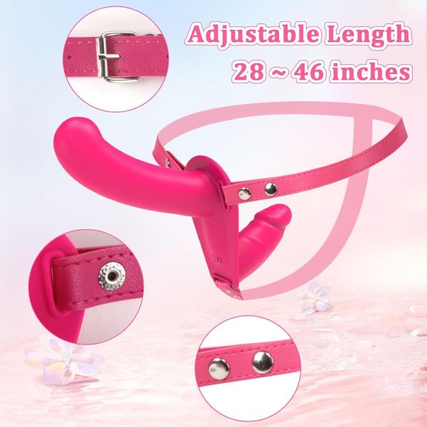 Uzaktan Kumandalı Çift Taraflı Titreşimli Strap-On Rose – 10 Mod, Su Geçirmez, Ayarlanabilir Kayışlı - Görsel 3