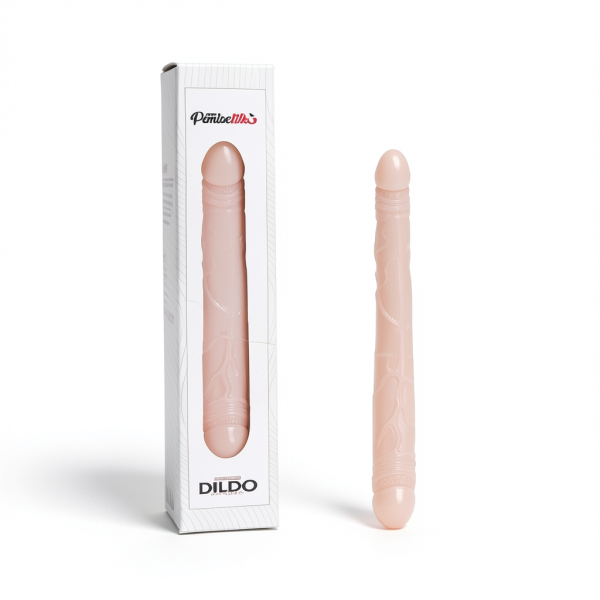 Çift Uçlu Realistik Dildo - 37,5 cm - Görsel 2