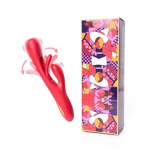 Modern 3 Modlu Rabbit Vibrator Kırmızı - Görsel 2
