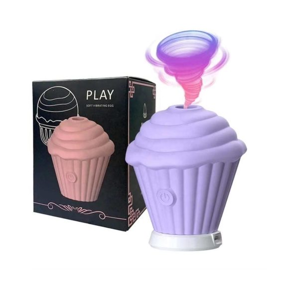 Cupcake Tasarımlı 5 Modlu Şarjlı Klitoral Uyarıcı Mor - Görsel 2