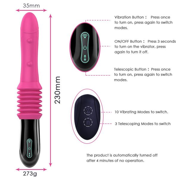 Uzaktan Kumandalı Hareketli Dildo Vibratör - Görsel 3