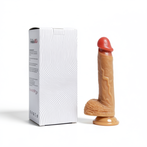 Realistik Dildo - Esmer 24,5 cm - Görsel 2