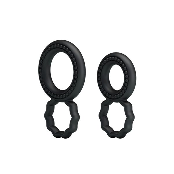 Baile Çift Halkalı Silikon Penis Halkası Seti 2 Boy - Görsel 3