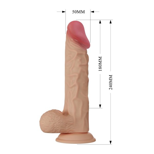 Baile Extra Large Realistik Vantuz Tabanlı Dildo 24 cm - Görsel 9