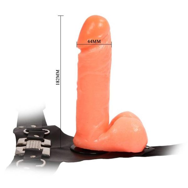 Baile Jessica Ayarlanabilir Siyah Strap-On Kemer Seti – Çıkarılabilir Su Geçirmez Skrotumlu Dildo 18,2 cm - Görsel 7