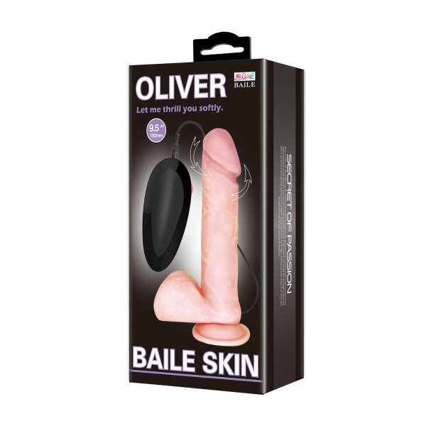 Baile Oliver 9.5” Damar Dokulu Realistik Vibratör Dildo Kumandalı - Görsel 8