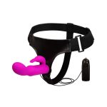 Baile Ultra Harness Titreşimli Strap-On Set – Bunny Klitoris Uyarıcılı Silikon Dildo