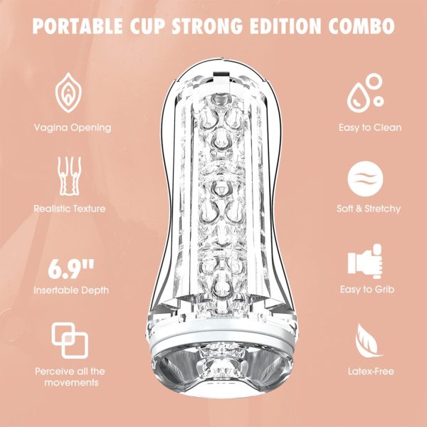 Chisa Portable Cup Strong Edition Combo Mastürbatör - Görsel 8