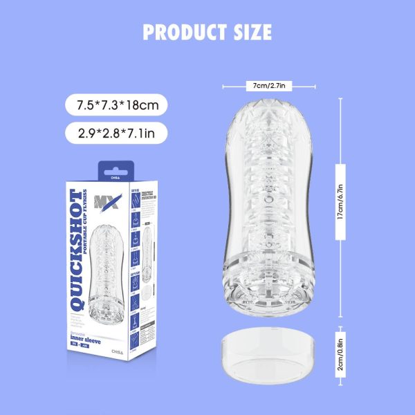 Chisa Quickshot Portable Cup Flykiss Şeffaf Mastürbatör - Görsel 11