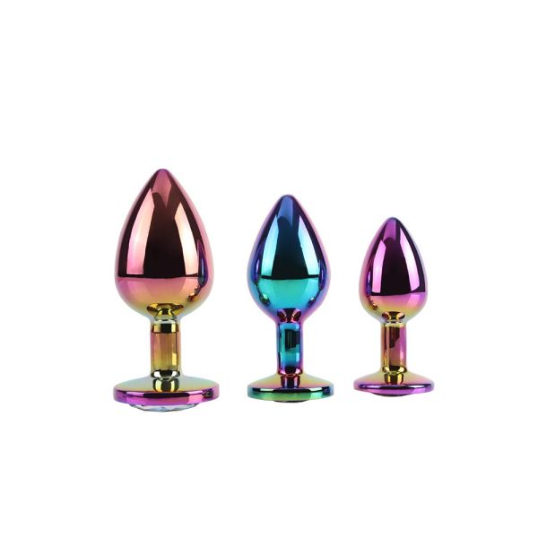 Chisa Rainbow Gem 3’lü Metal Anal Plug Seti - Görsel 2