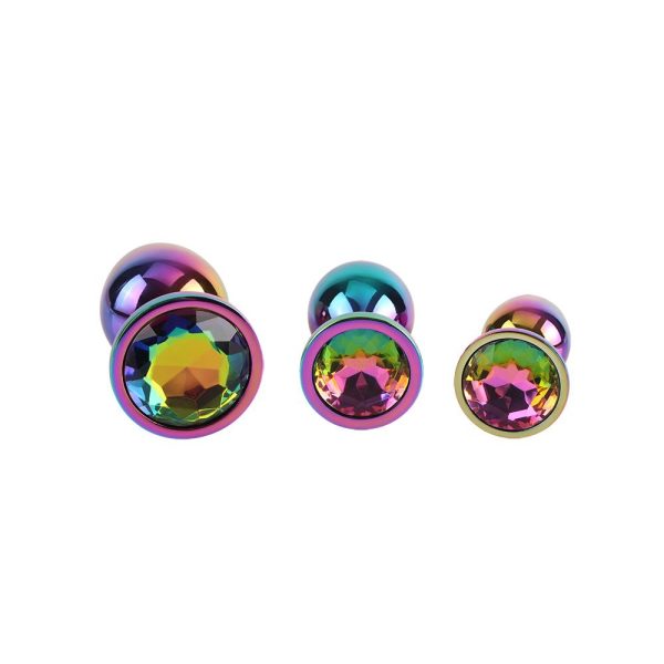 Chisa Rainbow Gem 3’lü Metal Anal Plug Seti - Görsel 3