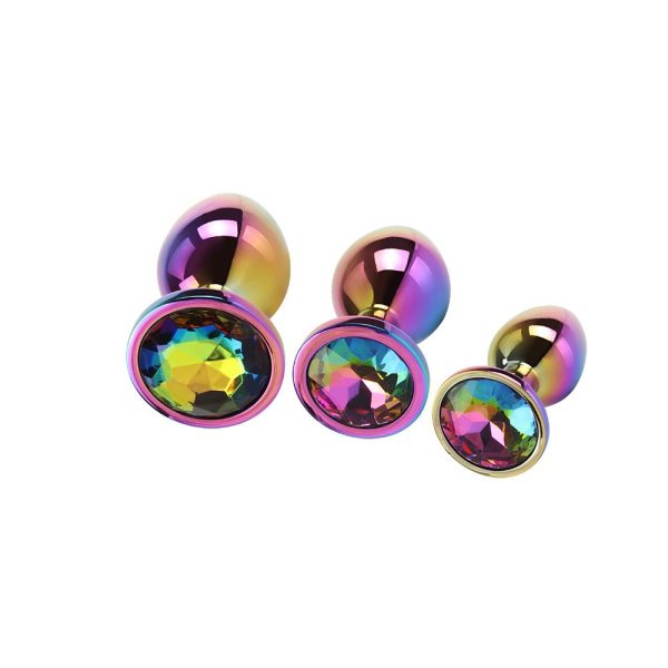 Chisa Rainbow Gem 3’lü Metal Anal Plug Seti - Görsel 4
