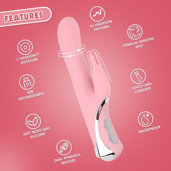 Chisa Rotating Missile Bunny 24 cm Rabbit Vibratör - Görsel 7