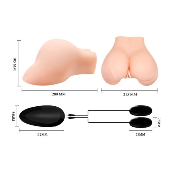 Crazy Bull Julie Isıtmalı Sesli Titreşimli Realistik Kalça Mastürbatör - Görsel 8