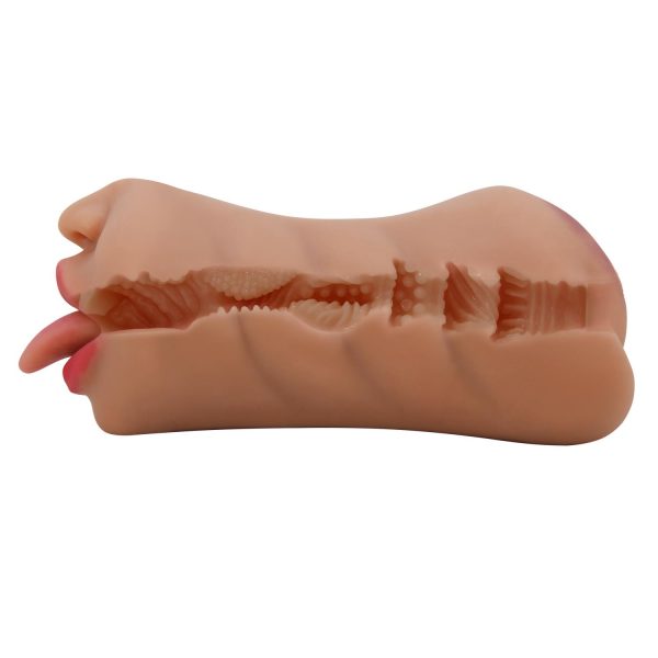 Crazy Bull Sarah Soft Skin Premium Çift Kanallı Mastürbatör 18 cm - Görsel 7