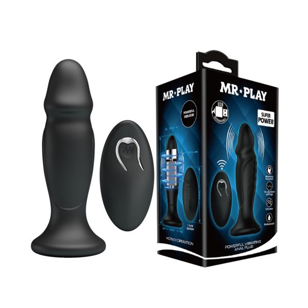 Mr Play 12 Modlu Uzaktan Kumandalı Şarjlı Titreşimli Anal Plug - Görsel 2